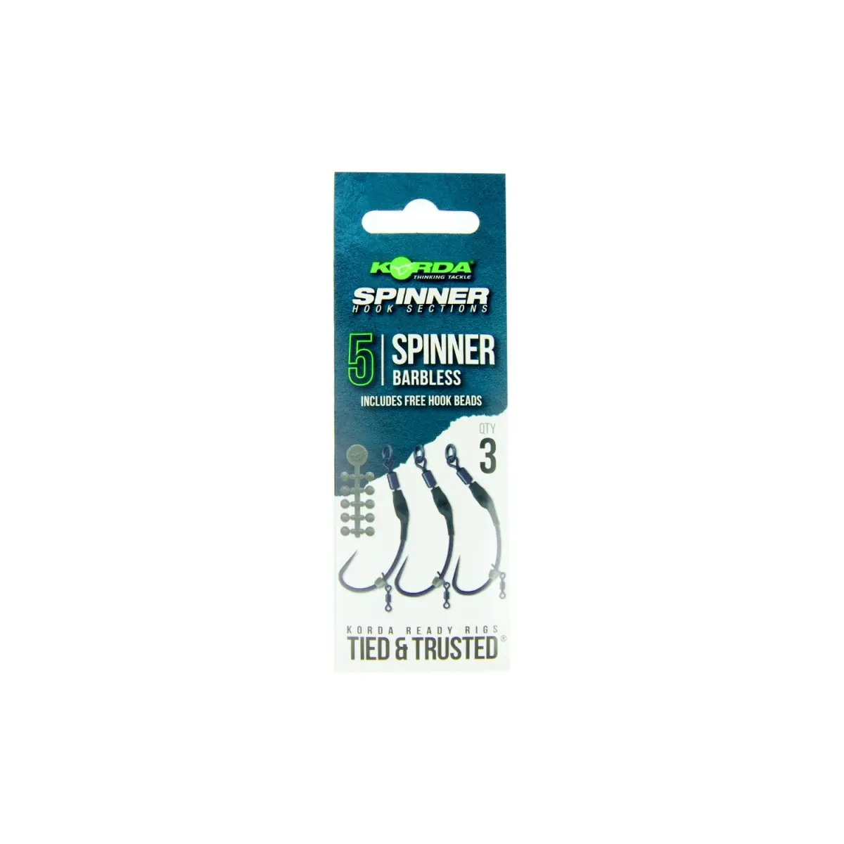 Korda Spinner Hook Sections Spinner - Barblessmisurare 5 (senza ardiglione) - MPN: KRR034 - EAN: 5060929021208