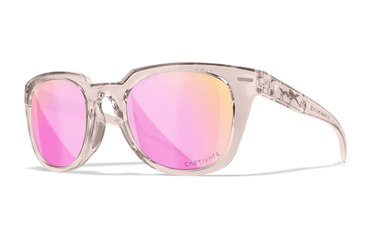 WileyX ULTRA Captivate Polarized Rose Gold Mirror Smoke Green Gloss Crystal Blush Frameculoare Captivate Oglindă Polarizată Aur Roz Fumuriu Verde - MPN: AC6ULT10 - EAN: 712316006996