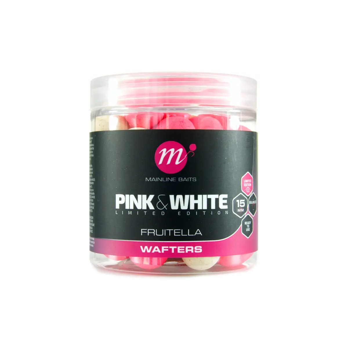 Mainline Fluro Pink & White Wafters - Fruitellamărimea 15mm - MPN: M44002 - EAN: 5060509816392
