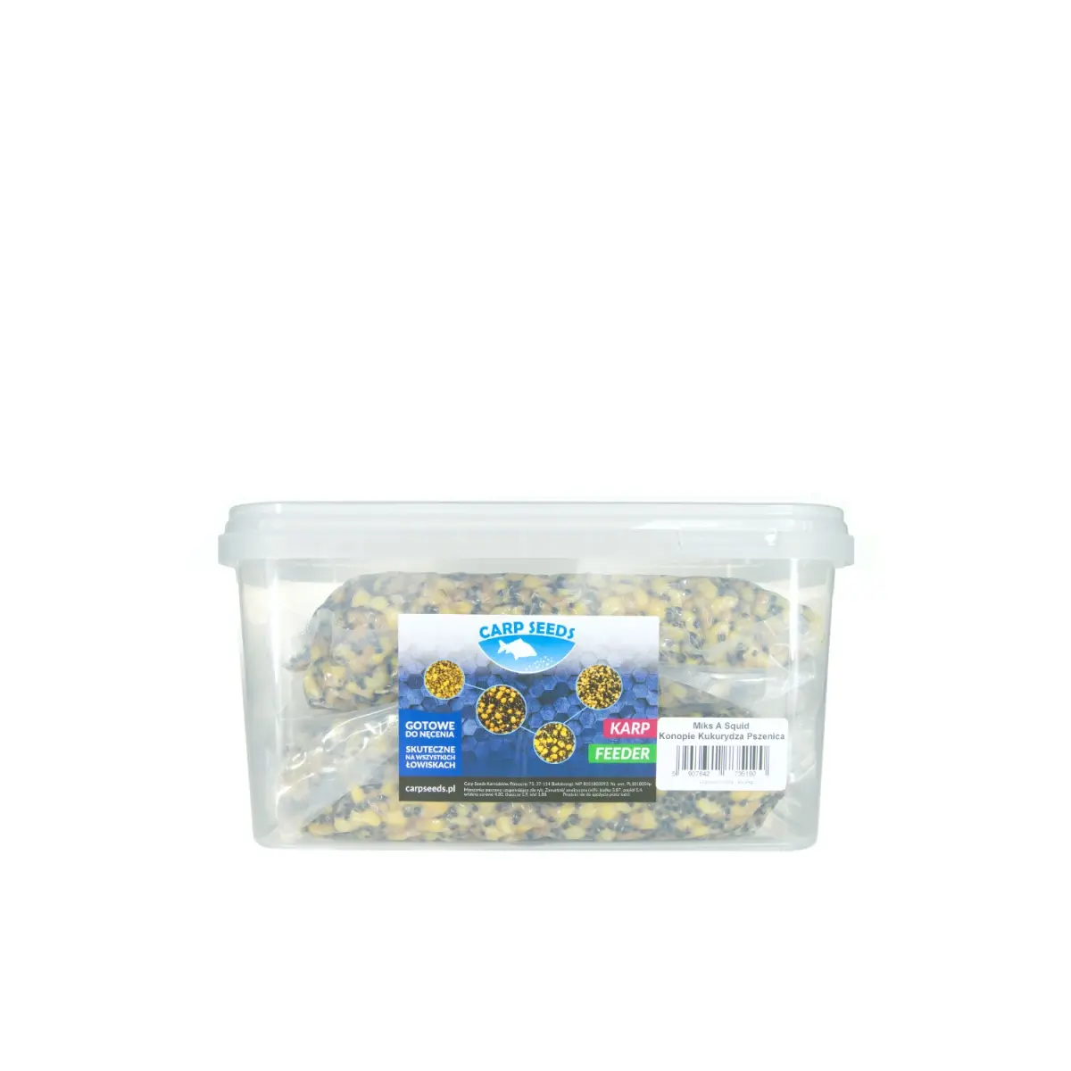 Carp Seeds Mix - Konopie, Pszenica, Kukurydza - Squidopakowanie 4kg (Box) - EAN: 5907642735190
