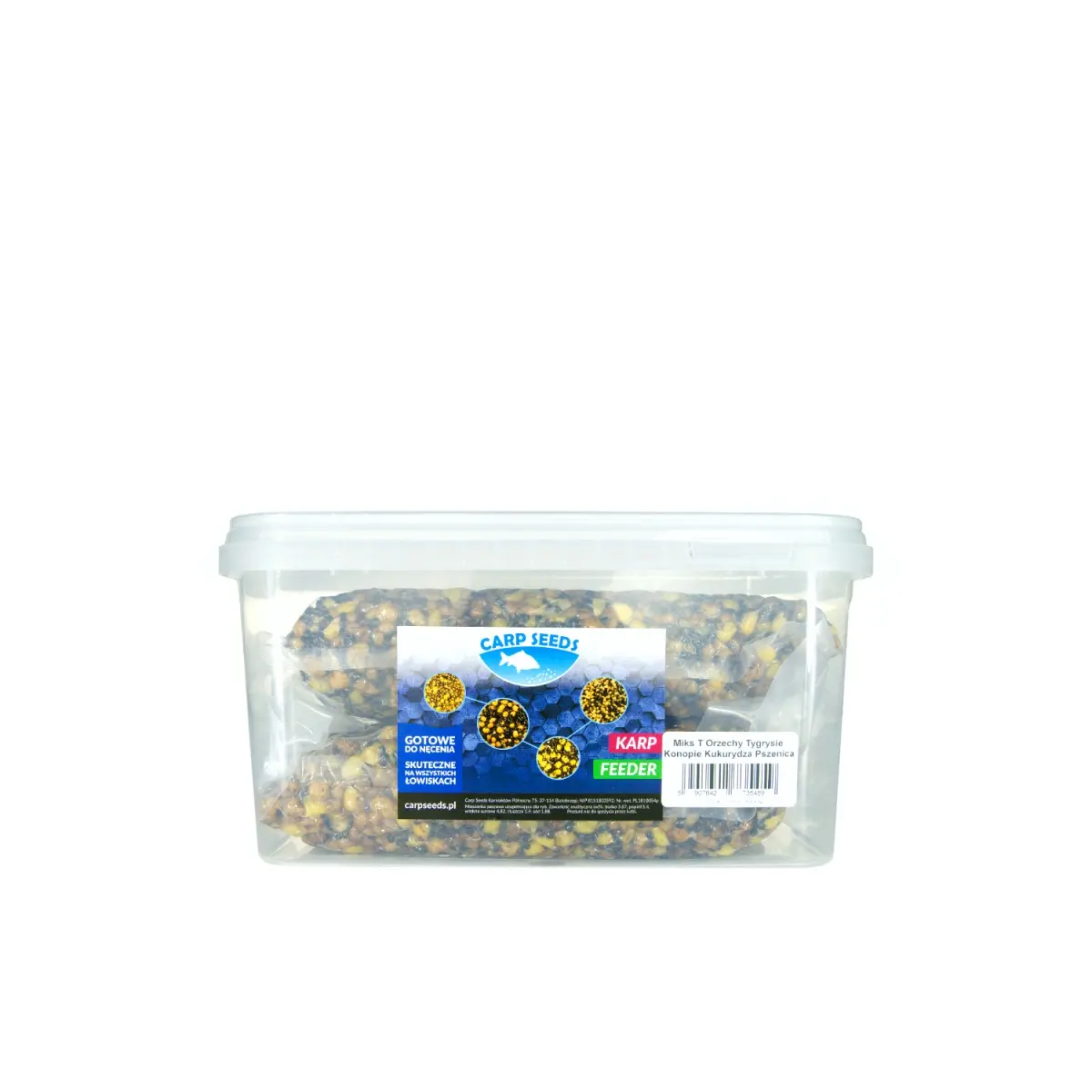 Carp Seeds Mix - Orzechy Tygrysie, Pszenica, Kukurydza, Konopie - Naturalopakowanie 4kg (Box) - EAN: 5907642735459