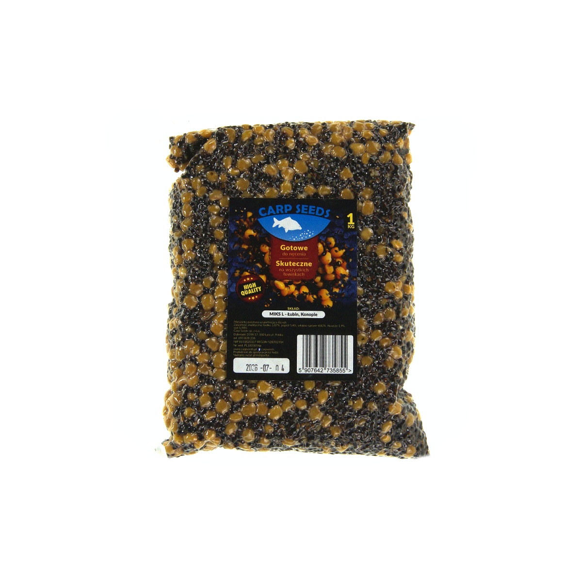 Carp Seeds Mix - Konopie, Łubin - Naturalopakowanie 1kg - EAN: 5907642735855