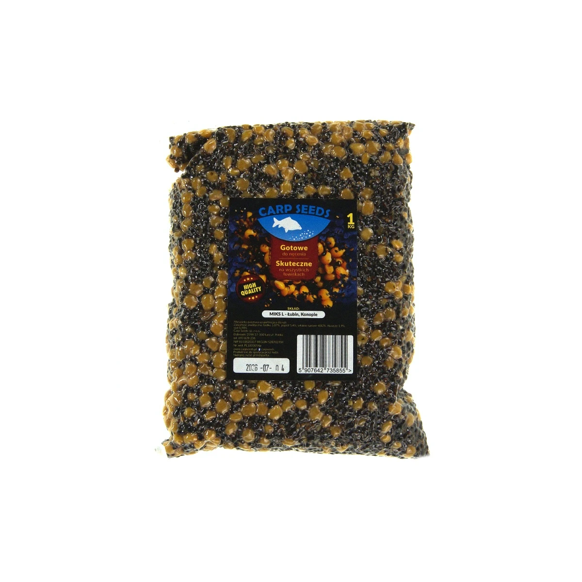Carp Seeds Mix - Konopie, Łubin - Naturalopakowanie 1kg - EAN: 5907642735855