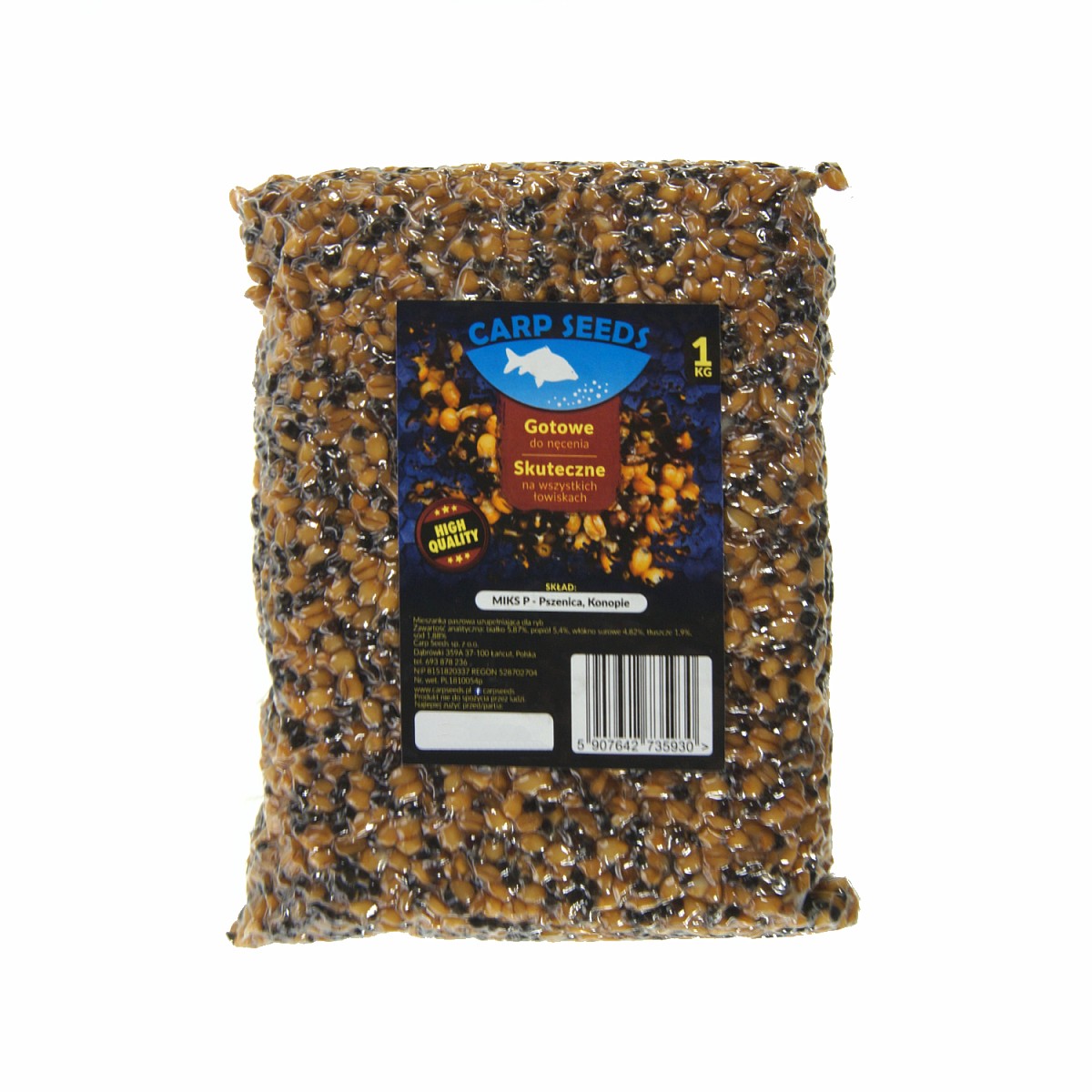 Carp Seeds Mix - Konopie, Pszenica - Naturalopakowanie 1kg - EAN: 5907642735930