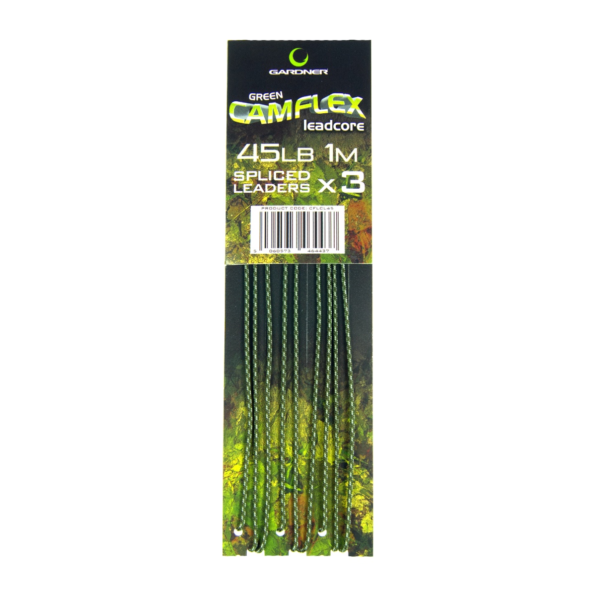 Gardner Camflex Leadcore Spliced Leadermodel 45lb / Green - MPN: CFLCL45 - EAN: 5060573464437