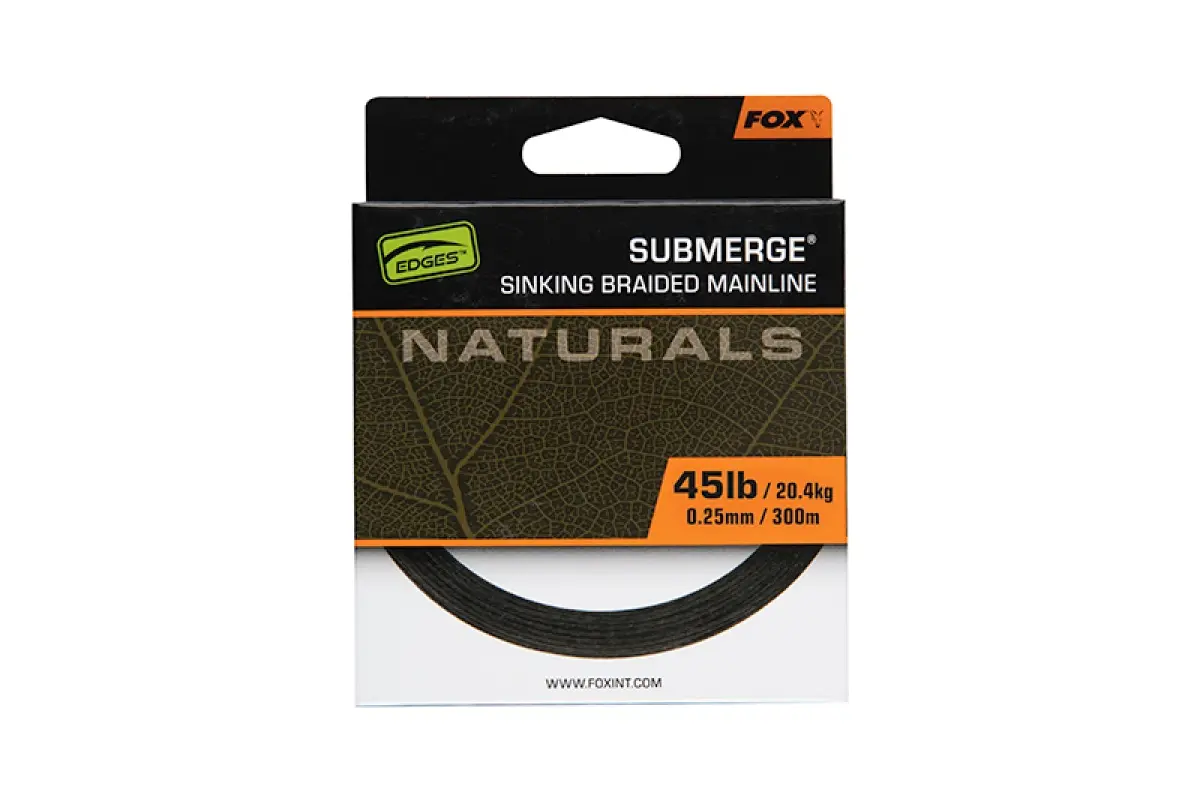 Fox EDGES Submerge Naturals Braidmodello 0.25mm 45lb/20.4kg (300m) - MPN: CBL026 - EAN: 5056212172801