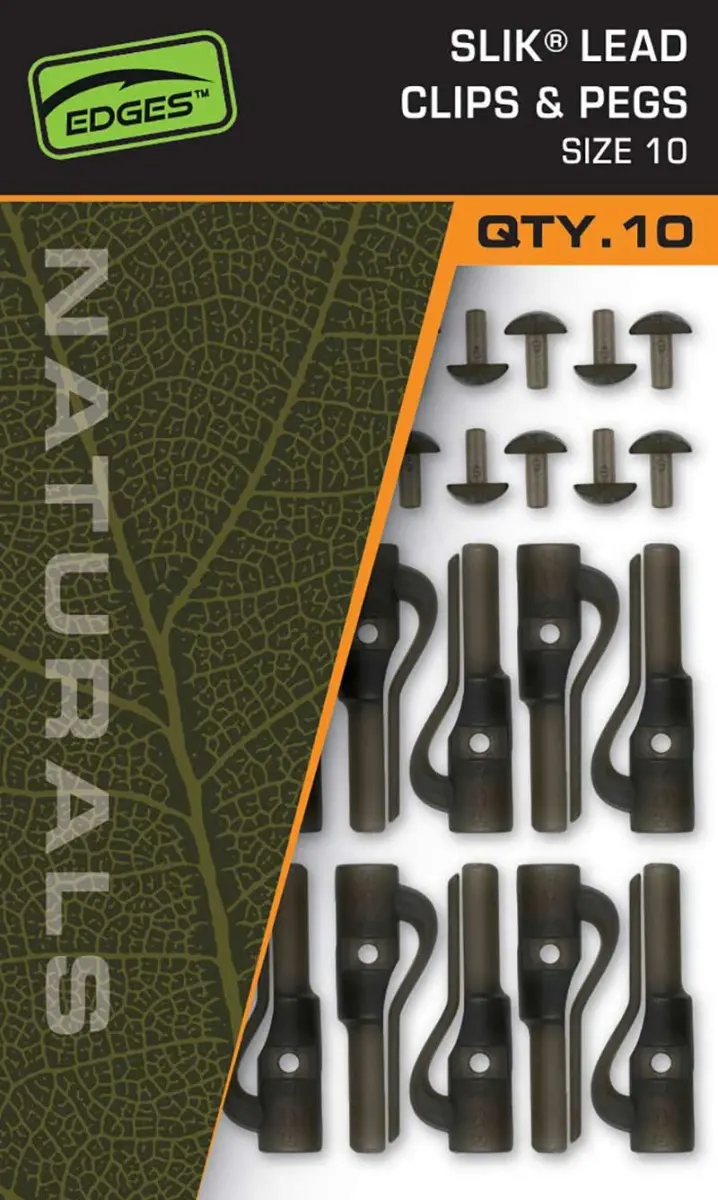 Fox EDGES Naturals Slik Lead Clips & Pegs Size 10emballage 10szt - MPN: CAC831 - EAN: 5056212175314