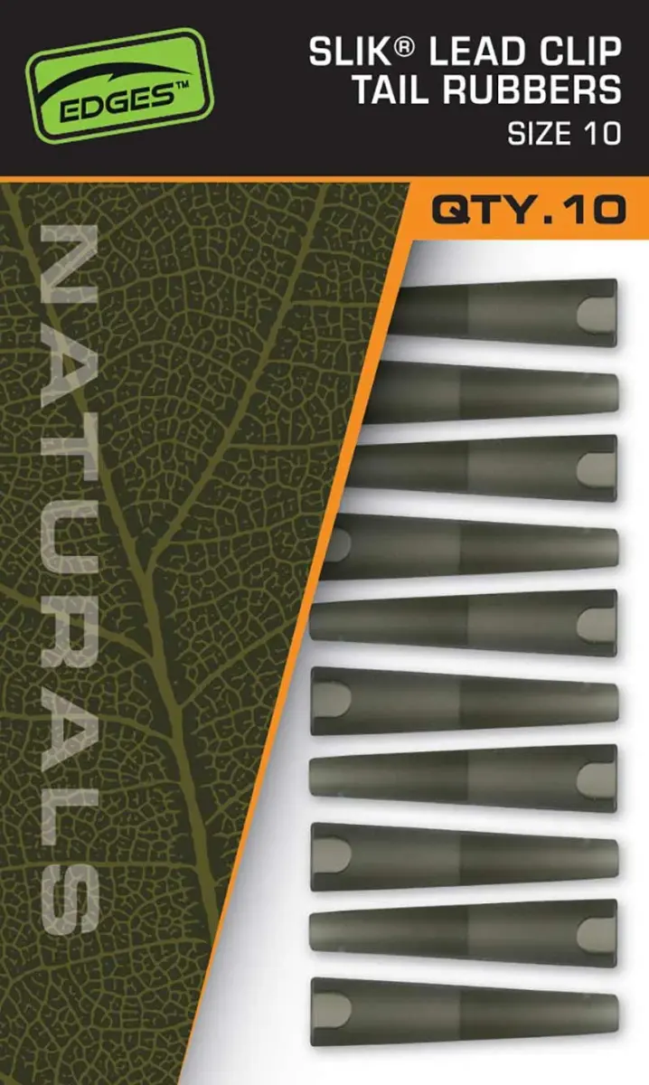 Fox EDGES Naturals Slik Lead Clip Tail Rubbers Size 10emballage 10szt - MPN: CAC832 - EAN: 5056212175321