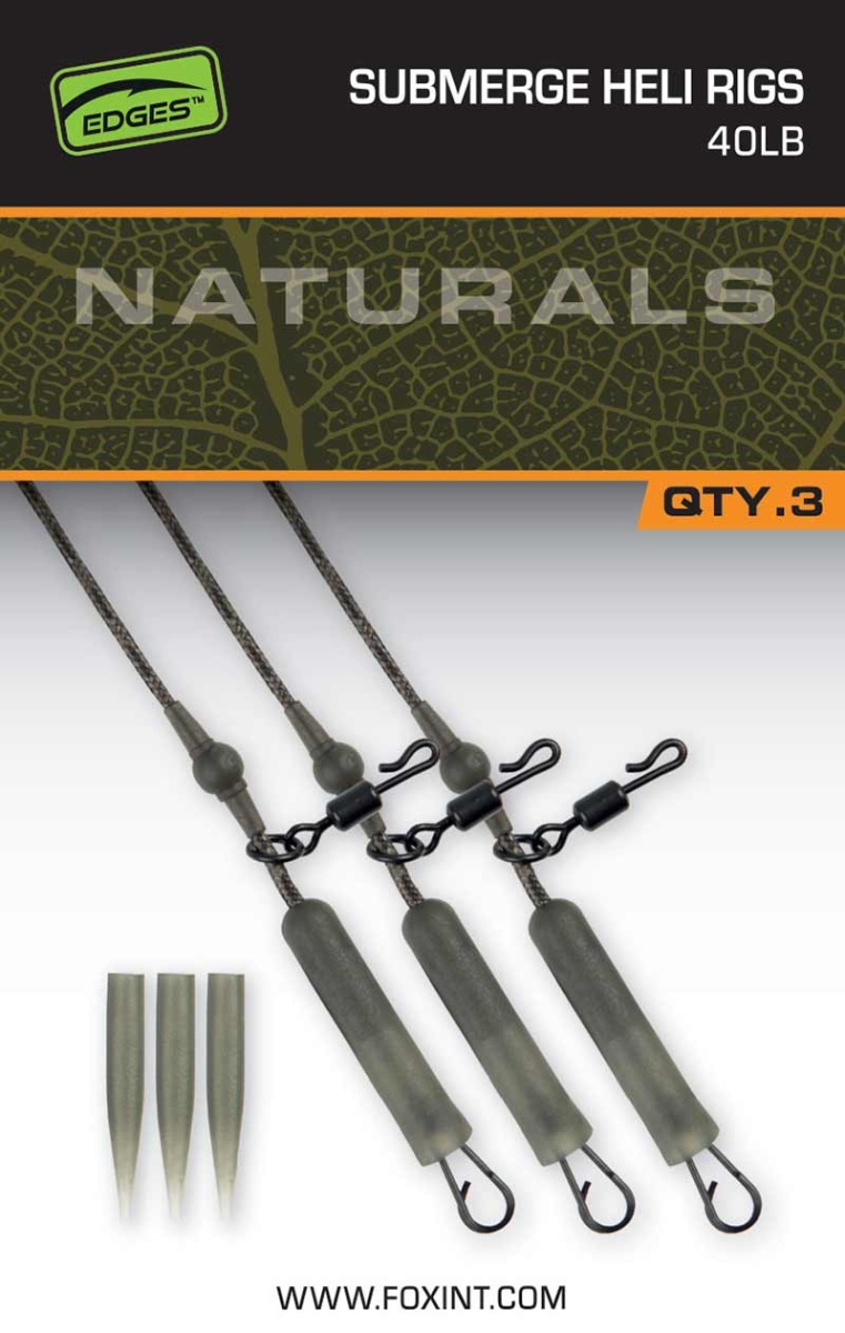 Fox EDGES Naturals Submerge Heli Rigswersja 75cm / 40lb - MPN: CAC849 - EAN: 5056212175475
