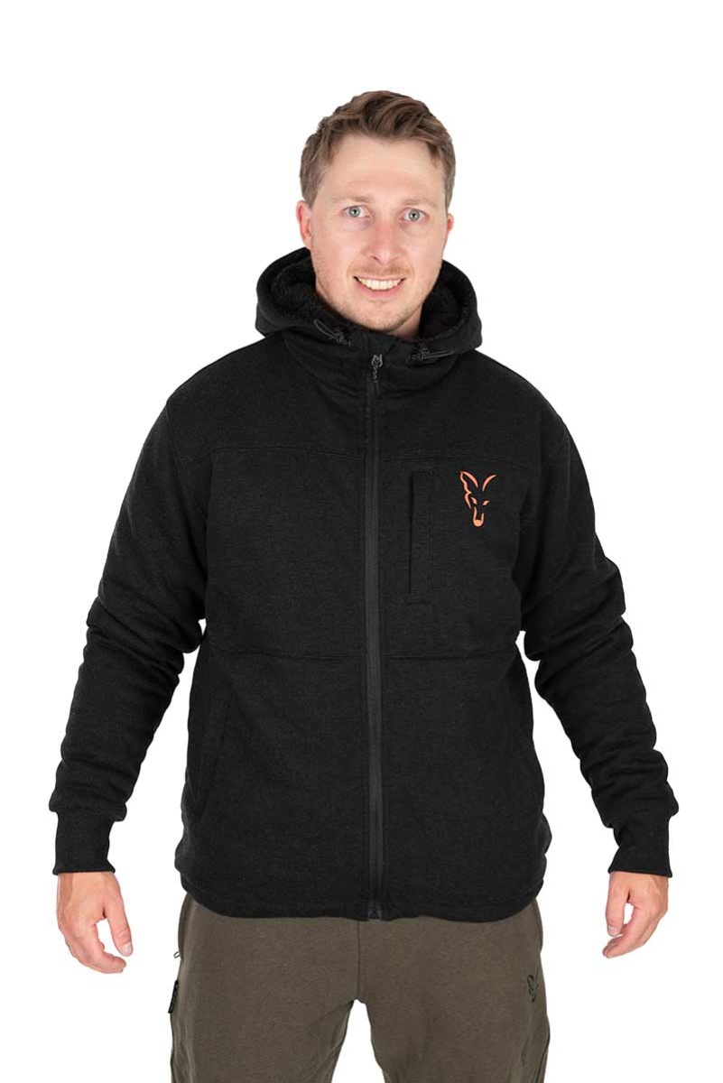 Fox Collection Sherpa Jacket - Black & Orangerozmiar S - MPN: CCL274 - EAN: 5056212180837