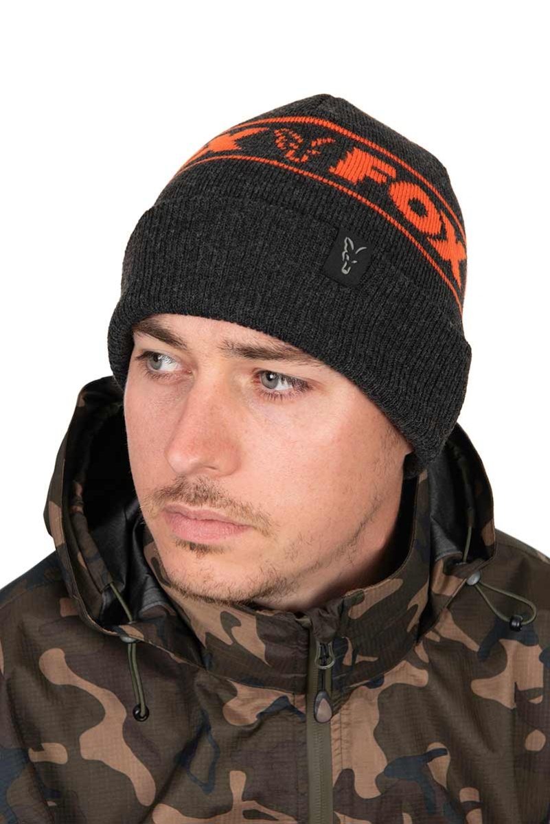 Fox Collection Beanie - Black & Orangerozmiar uniwersalny - MPN: CHH019 - EAN: 5056212171811