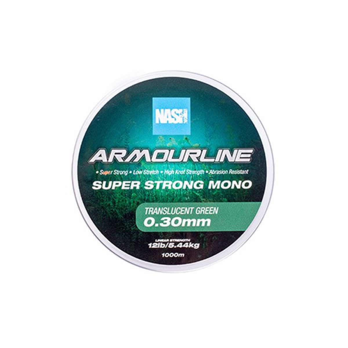 Nash Armourline Super Strong Mono Greenrozmiar 0.30mm (12lb) / 1000m - MPN: T6043 - EAN: 5055108960430
