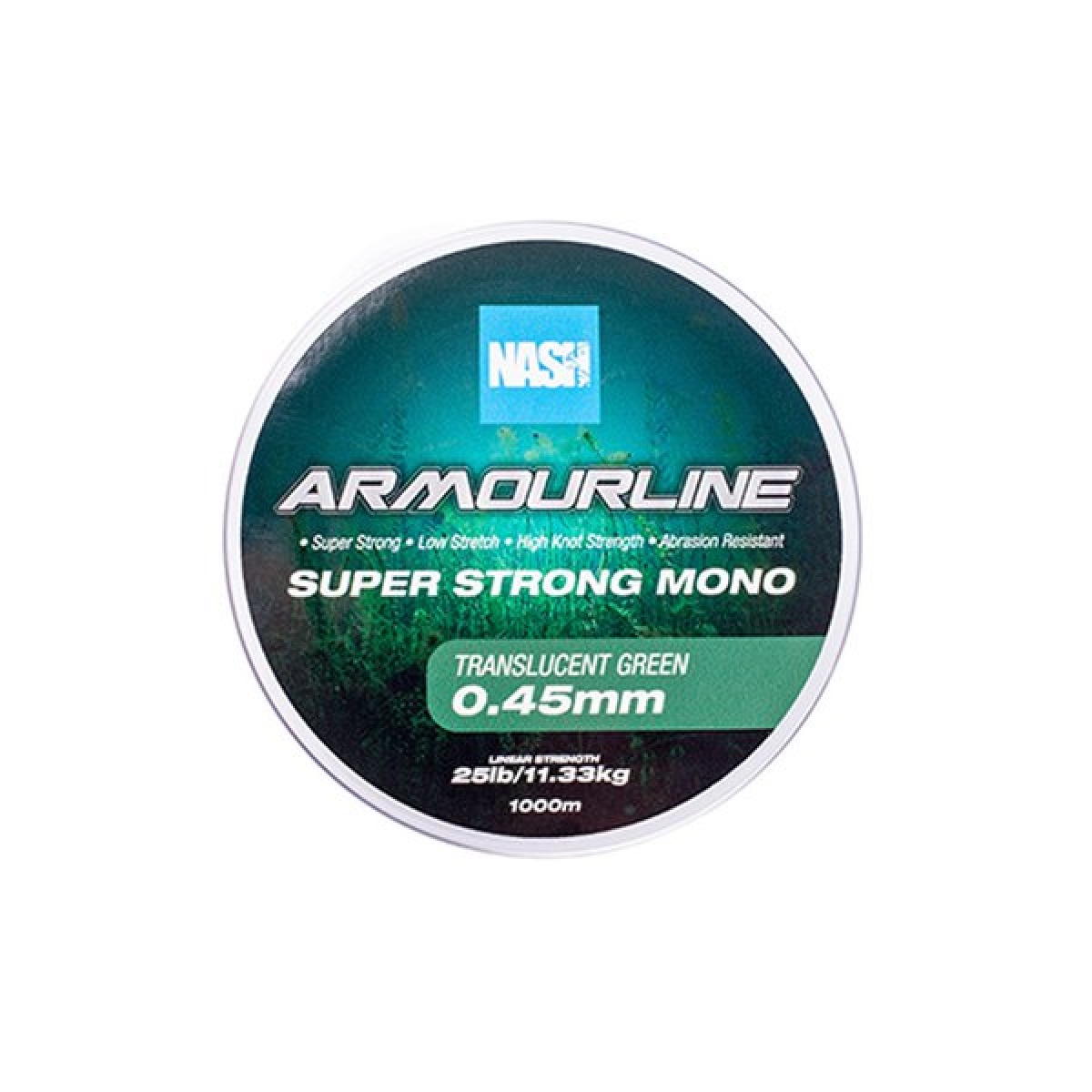 Nash Armourline Super Strong Mono Greenrozmiar 0.45mm (25lb) / 1000m - MPN: T6046 - EAN: 5055108960461