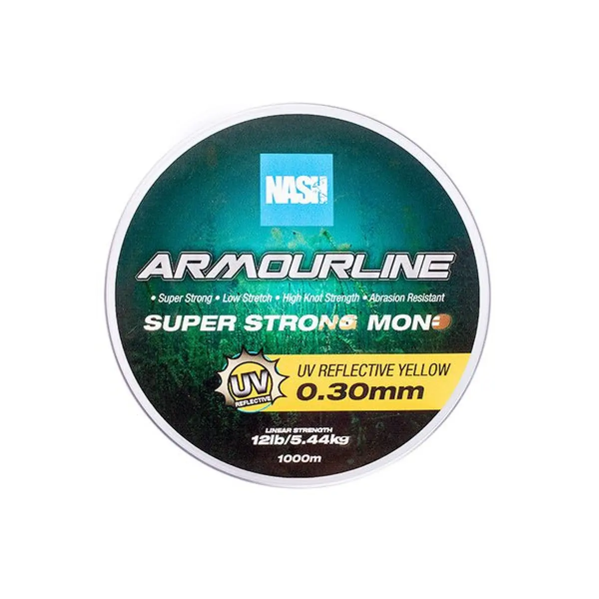 Nash Armourline Super Strong Mono UV Yellowmărimea 0.30mm (12lb) / 1000m - MPN: T6047 - EAN: 5055108960478