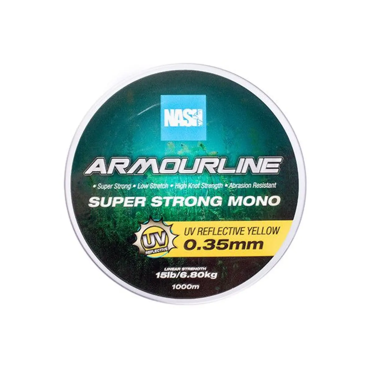 Nash Armourline Super Strong Mono UV Yellowmărimea 0.35mm (15lb) / 1000m - MPN: T6048 - EAN: 5055108960485