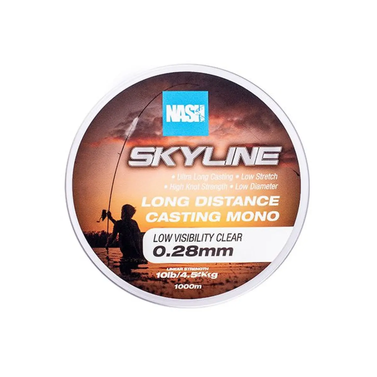 Nash Skyline Mono Clearmărimea 0.28mm (10lb) / 1000m - MPN: T6036 - EAN: 5055108960362