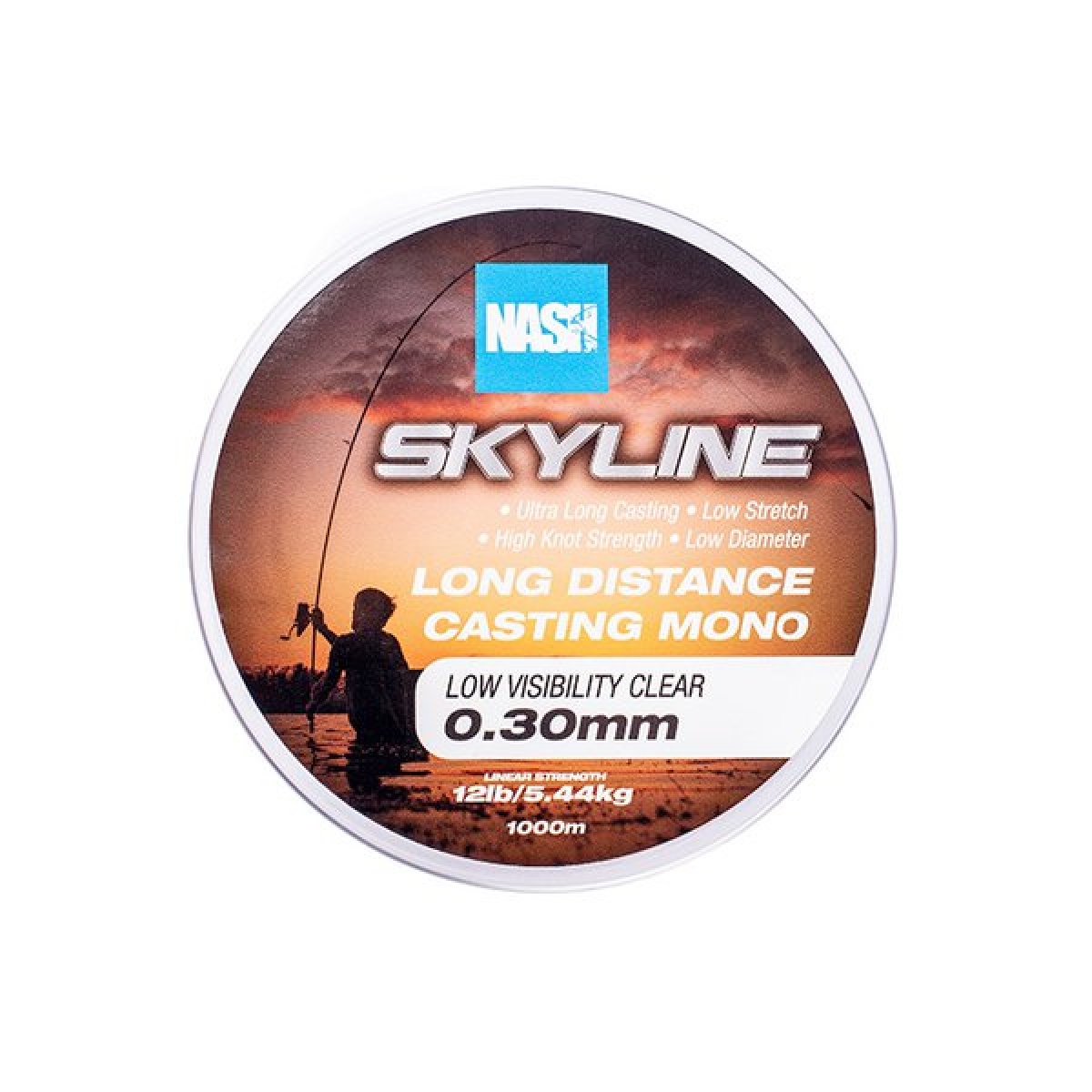 Nash Skyline Mono Clearrozmiar 0.30mm (12lb) / 1000m - MPN: T6037 - EAN: 5055108960379