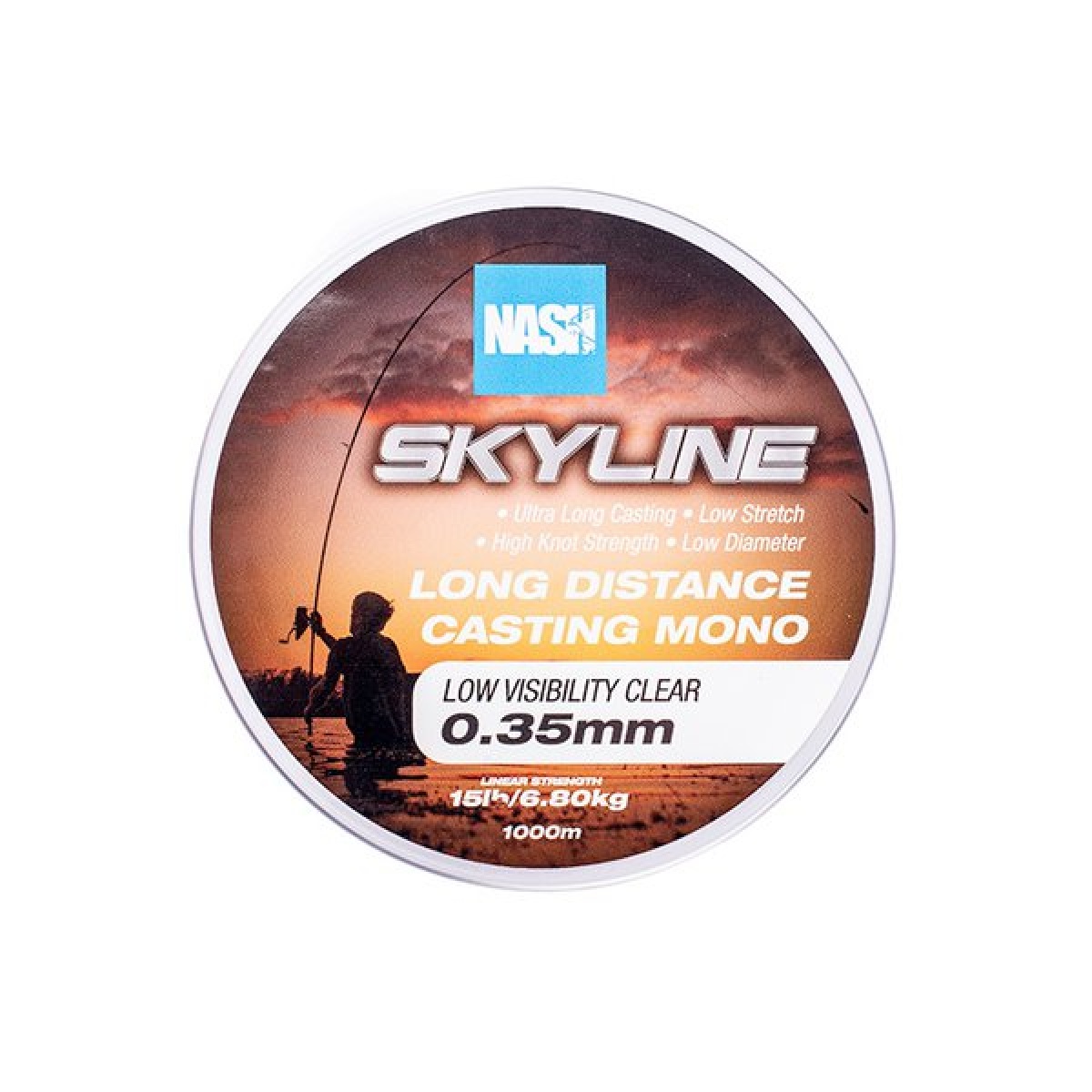 Nash Skyline Mono Clearrozmiar 0.35mm (15lb) / 1000m - MPN: T6038 - EAN: 5055108960386