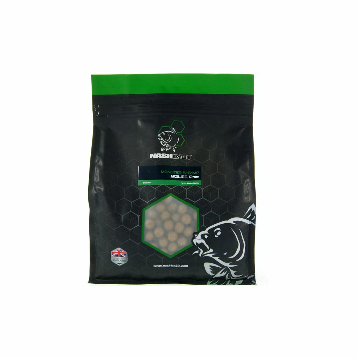 Nash Monster Shrimp Boiliesmărimea 12mm / 1kg - MPN: B6500 - EAN: 5055108865001