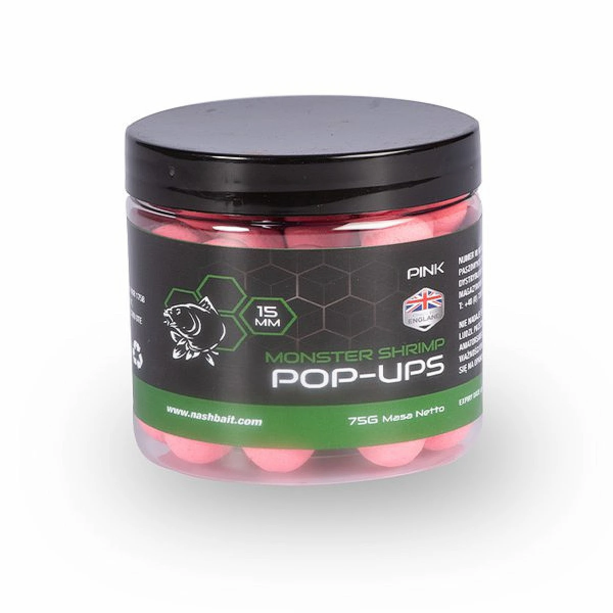 Nash Monster Shrimp Pop Up - Pink 15mm / 75gtaille 15mm / 75g - MPN: B6526 - EAN: 5055108865261