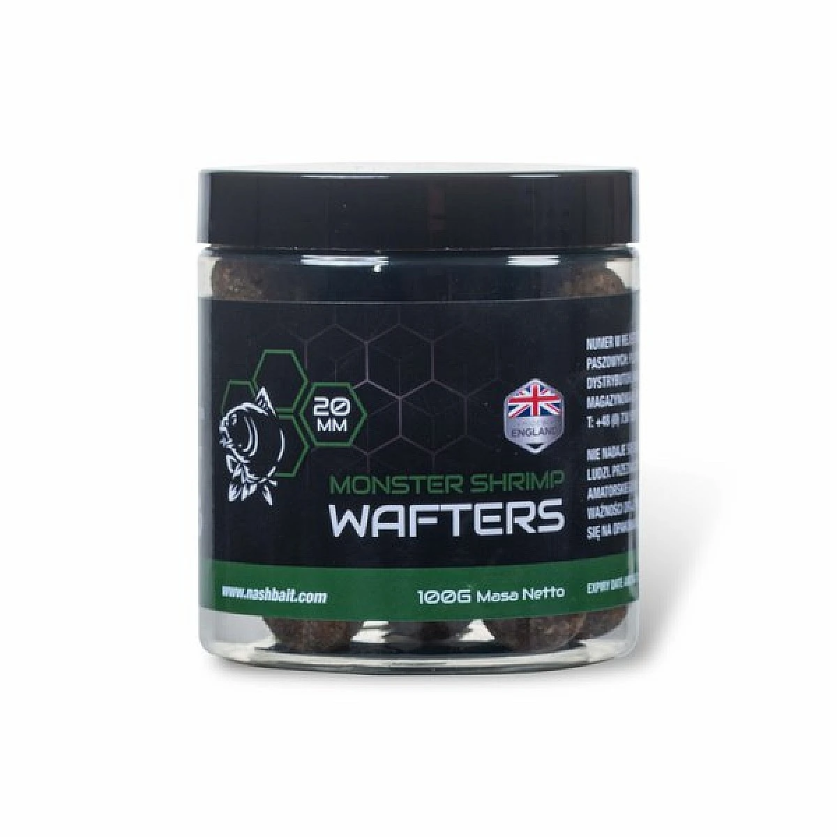 Nash Monster Shrimp Waftersmărimea 20mm / 100g - MPN: B6547 - EAN: 5055108865476