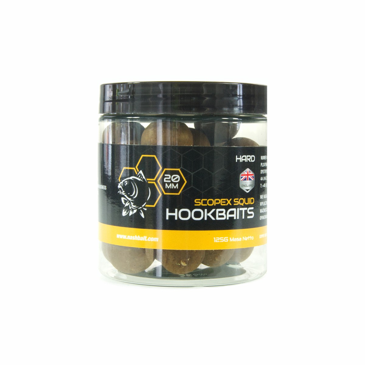 Nash Scopex Squid Hard Hookbaitsrozmiar 20mm / 125g - MPN: B6342 - EAN: 5055108863427