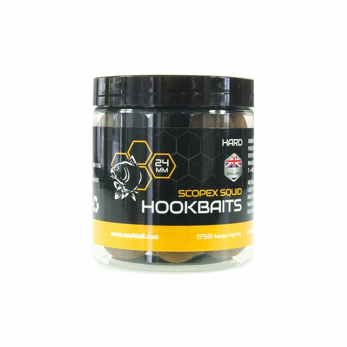 Nash Scopex Squid Hard Hookbaitsmărimea 24mm / 175g - MPN: B6343 - EAN: 5055108863434