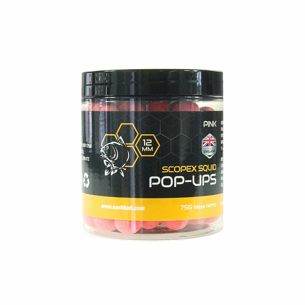 Nash Scopex Squid Pop Up - Pink mărimea 12mm/ 75g - MPN: B6325 - EAN: 5055108863250