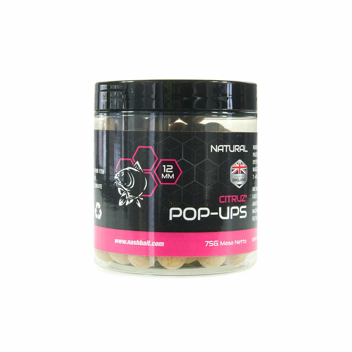 Nash Citruz Pop Up - Naturalmărimea 12mm/ 75g - MPN: B6420 - EAN: 5055108864202