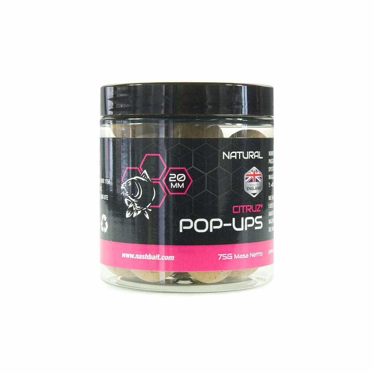 Nash Citruz Pop Up - Natural 20mm / 75gtaille 20mm / 75g - MPN: B6422 - EAN: 5055108864226