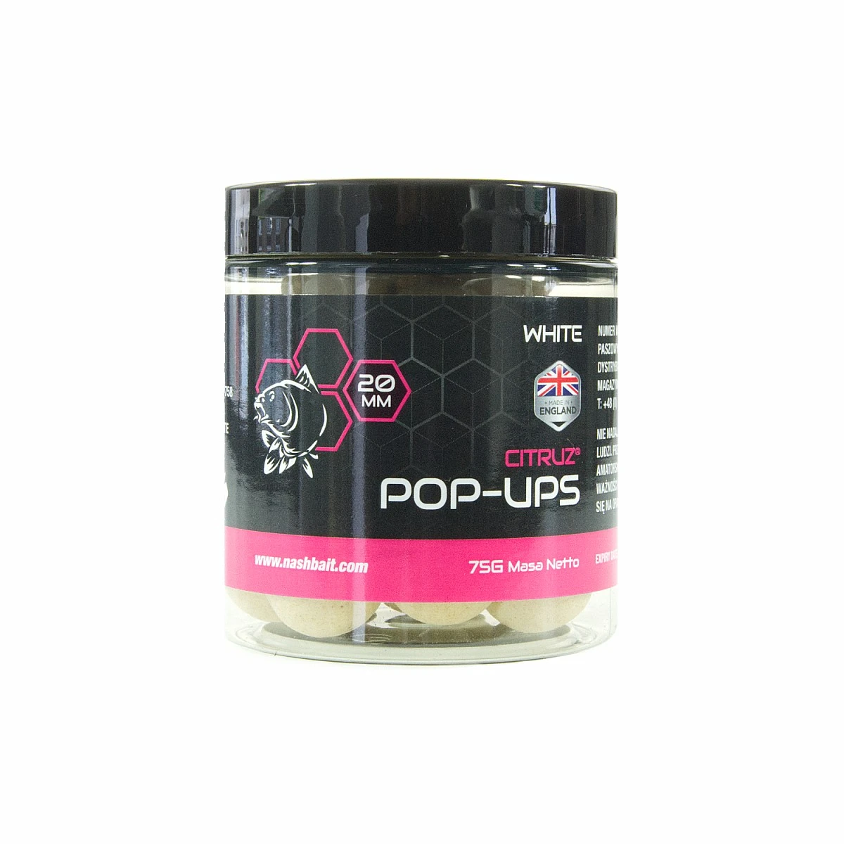 Nash Citruz Pop Up - White  20mm / 75gmisurare 20mm / 75g - MPN: B6437 - EAN: 5055108864370