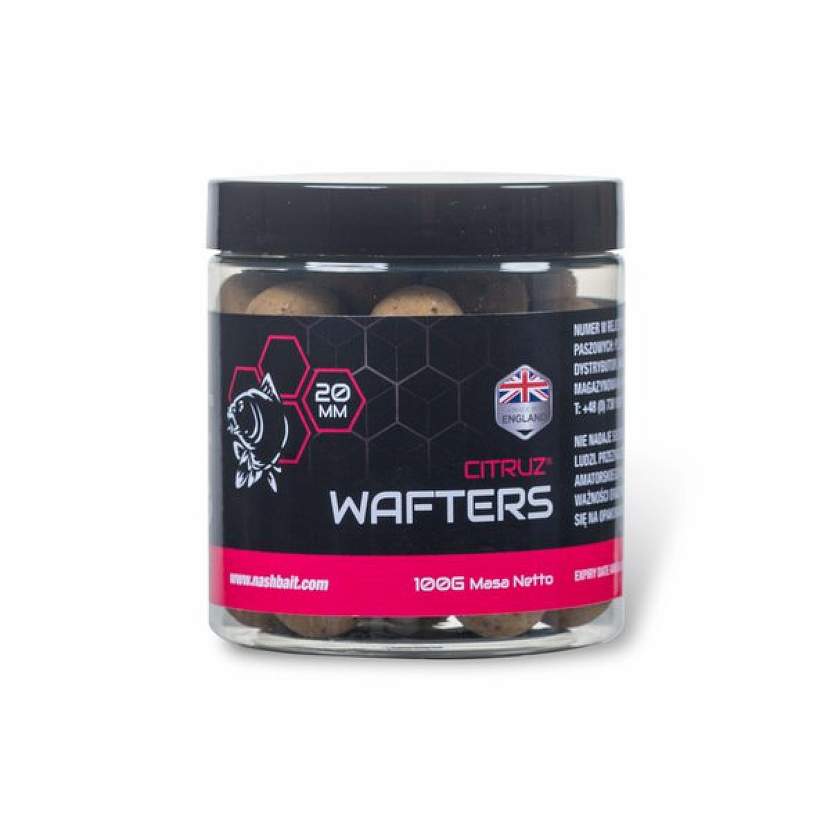 Nash Citruz Waftersrozmiar 20mm / 100g - MPN: B6447 - EAN: 5055108864479