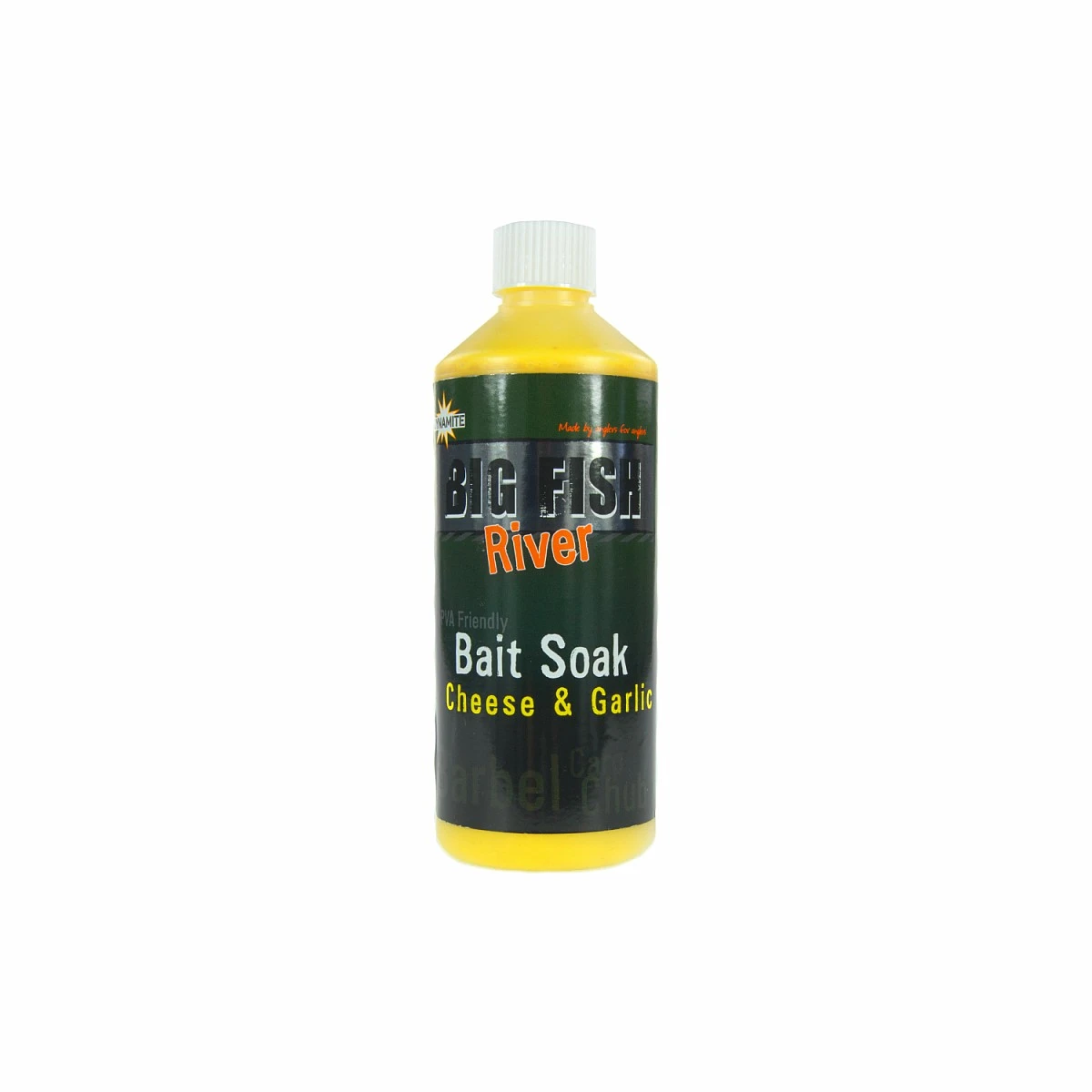 Dynamite Baits Big Fish River Cheese & Garlic Bait Soak ambalaj 500ml - MPN: DY1379 - EAN: 5031745220212