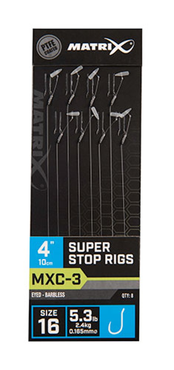 Matrix MXC-3 Barbless Super Stop Rigs - 10cmrozmiar 16/0.165mm - MPN: GRR057 - EAN: 5056212130993