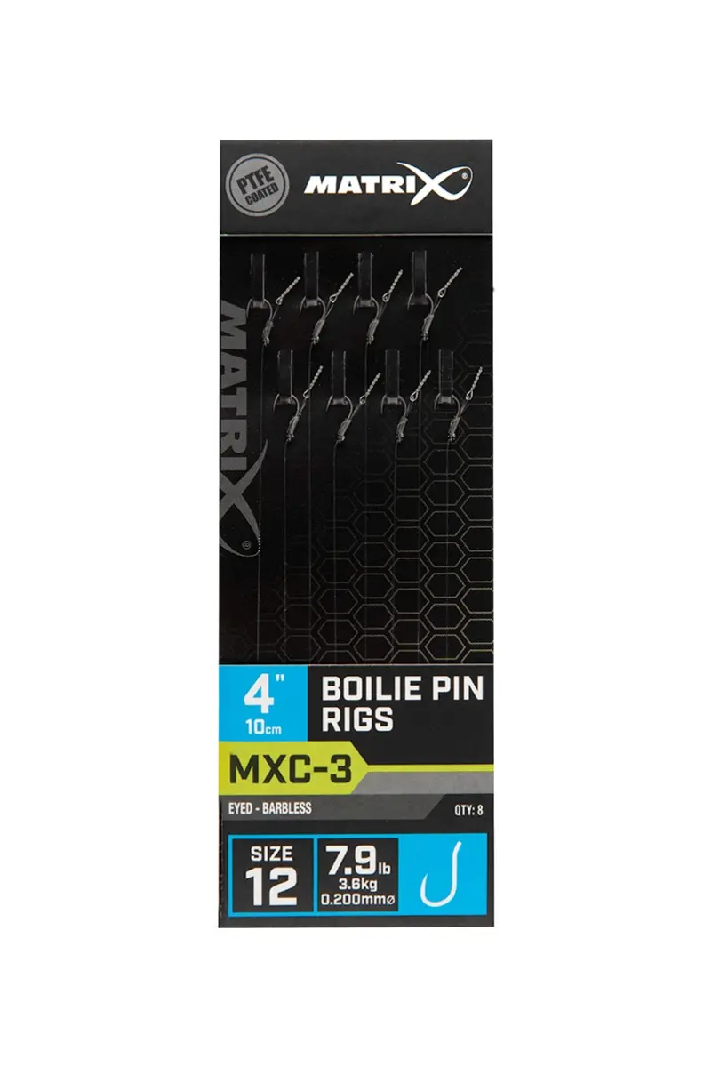 Matrix MXC-3 Barbless Boilie Pin Rigs - 10cmmărimea 12/0.20mm - MPN: GRR075 - EAN: 5056212160488