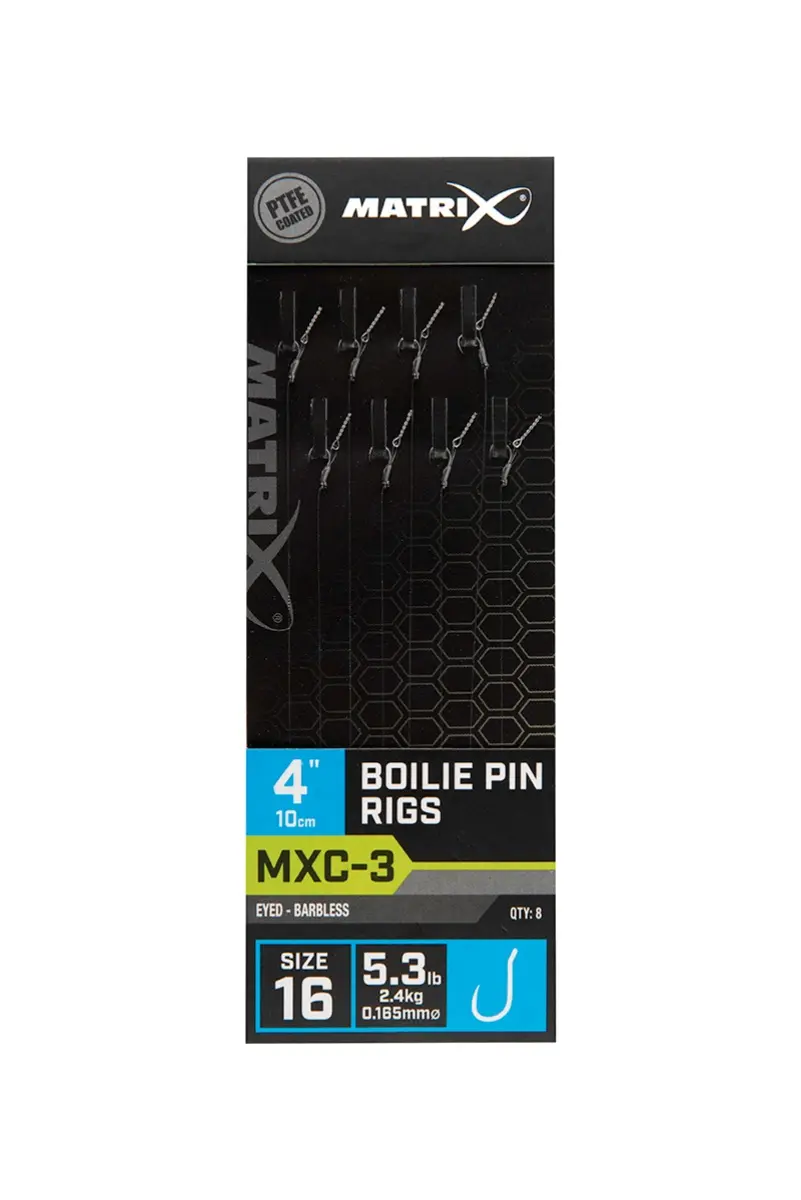 Matrix MXC-3 Barbless Boilie Pin Rigs - 10cmmărimea 16/0.165mm - MPN: GRR073 - EAN: 5056212160464