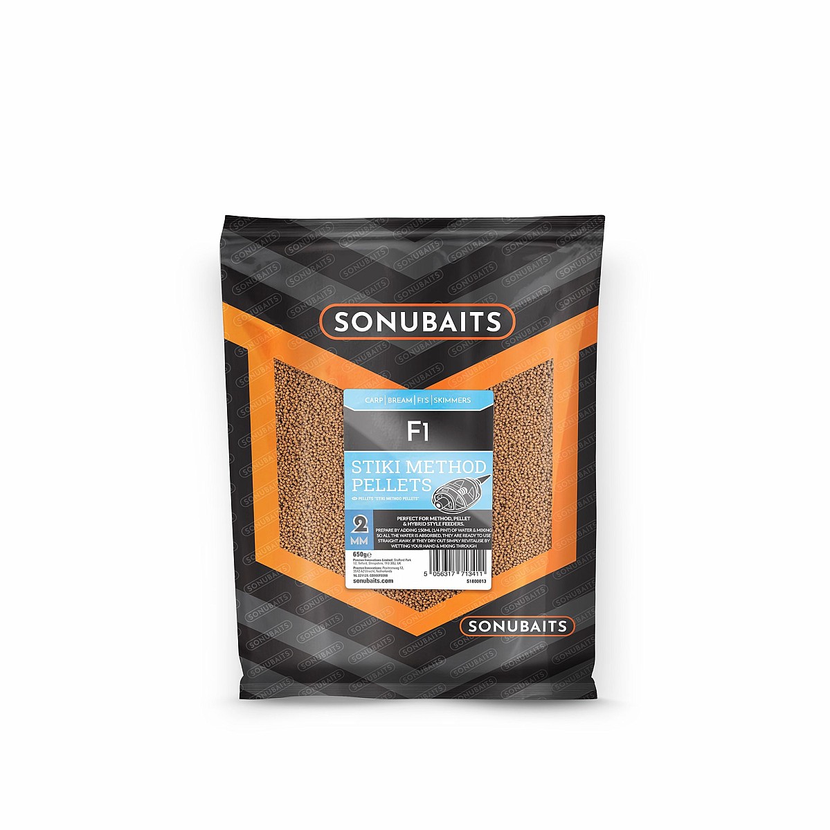 Sonubaits Stiki F1 Method Pelletsambalaj 2mm / 650g - MPN: S1800013 - EAN: 5056317713411