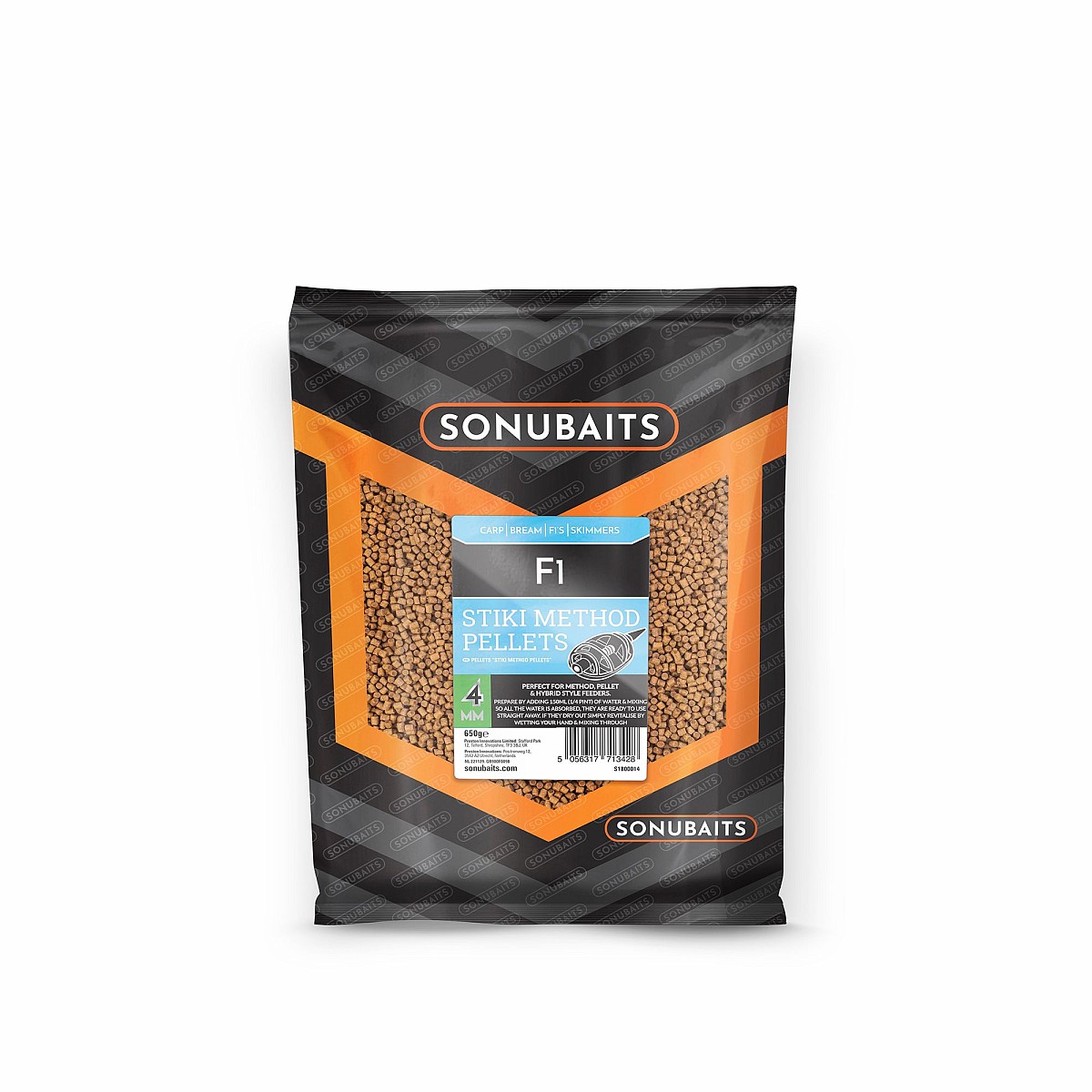 Sonubaits Stiki F1 Method Pelletsambalaj 4mm / 650g - MPN: S1800014 - EAN: 5056317713428
