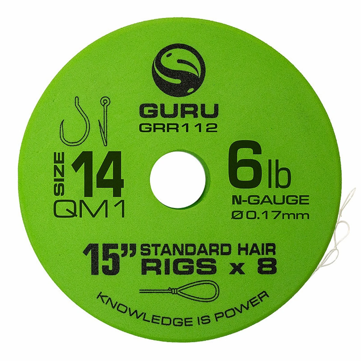 GURU QM1 Standard Hair Ready Rigs - 38cmmisurare 14 / 0.17mm / 15in (38cm) - MPN: GRR112 - EAN: 5060519394330