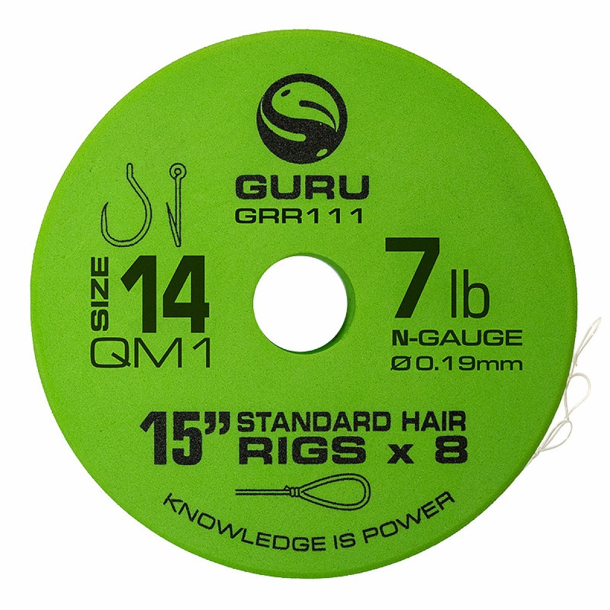 GURU QM1 Standard Hair Ready Rigs - 38cmmisurare 14 / 0.19mm / 15in (38cm) - MPN: GRR111 - EAN: 5060519394316