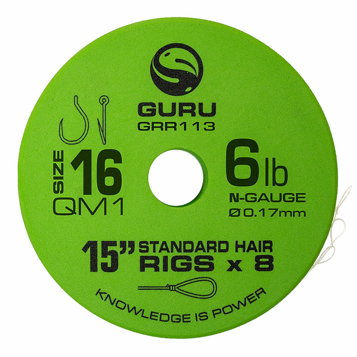 GURU QM1 Standard Hair Ready Rigs - 38cmrozmiar 16 / 0.17mm / 15in (38cm) - MPN: GRR113 - EAN: 5060519394354