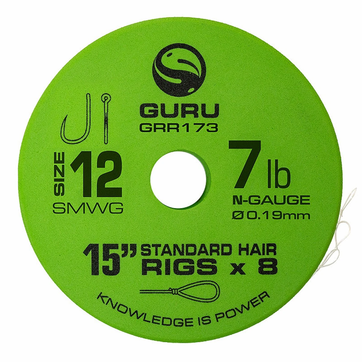 GURU SMWG Standard Hair Ready Rigs - 38cmmisurare 12 / 0.19mm / 15in (38cm) - MPN: GRR173 - EAN: 5060519395603