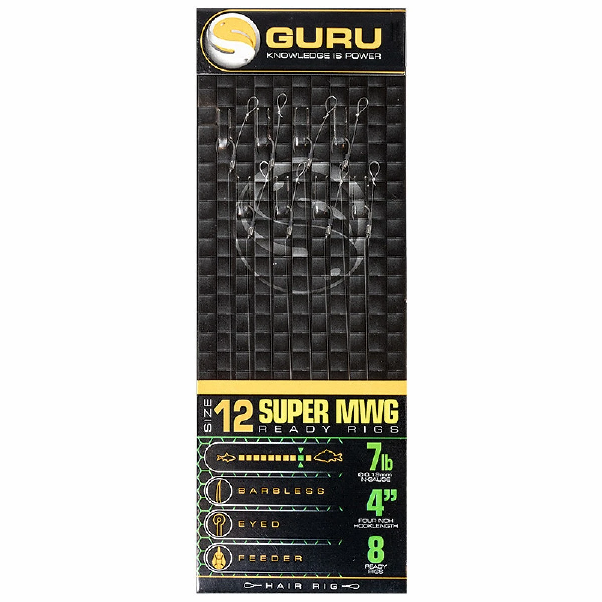 GURU SMWG Standard Hair Ready Rigs - 10cmmisurare 12 / 0.19mm / 10cm - MPN: GRR166 - EAN: 5060519395467