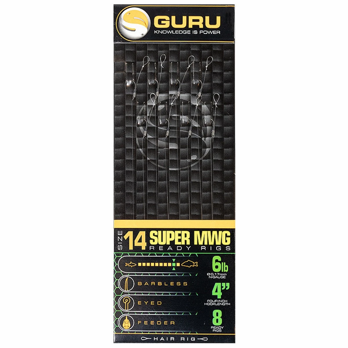 GURU SMWG Standard Hair Ready Rigs - 10cmmisurare 14 / 0.17mm / 10cm - MPN: GRR168 - EAN: 5060519395504