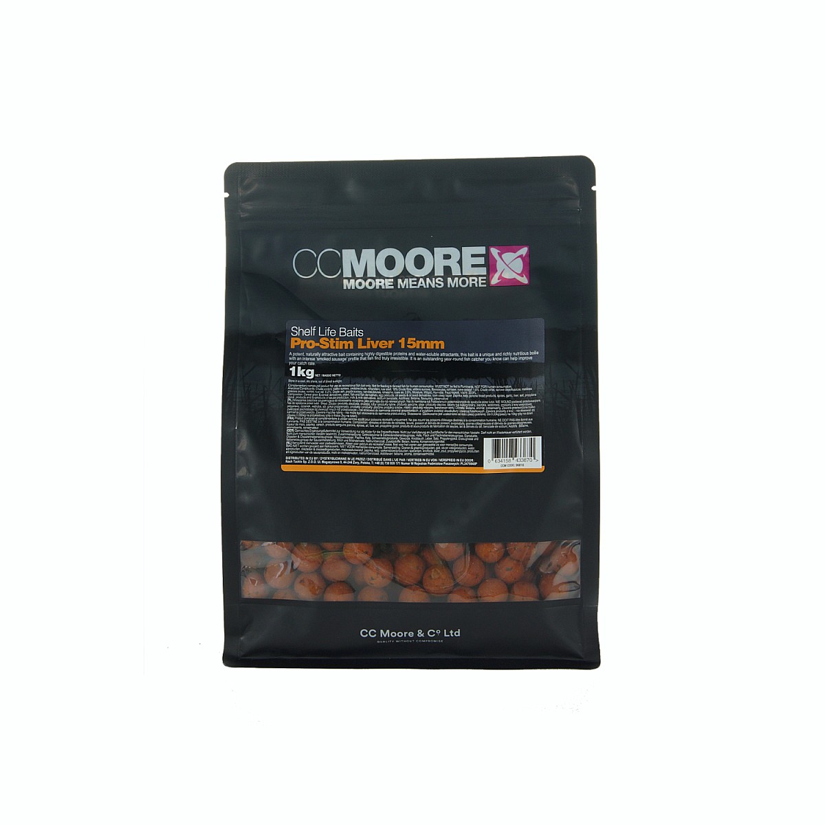 CcMoore Pro-Stim Liver Boilies - 1kgrozmiar 15mm/1kg - MPN: 90816 - EAN: 634158433870