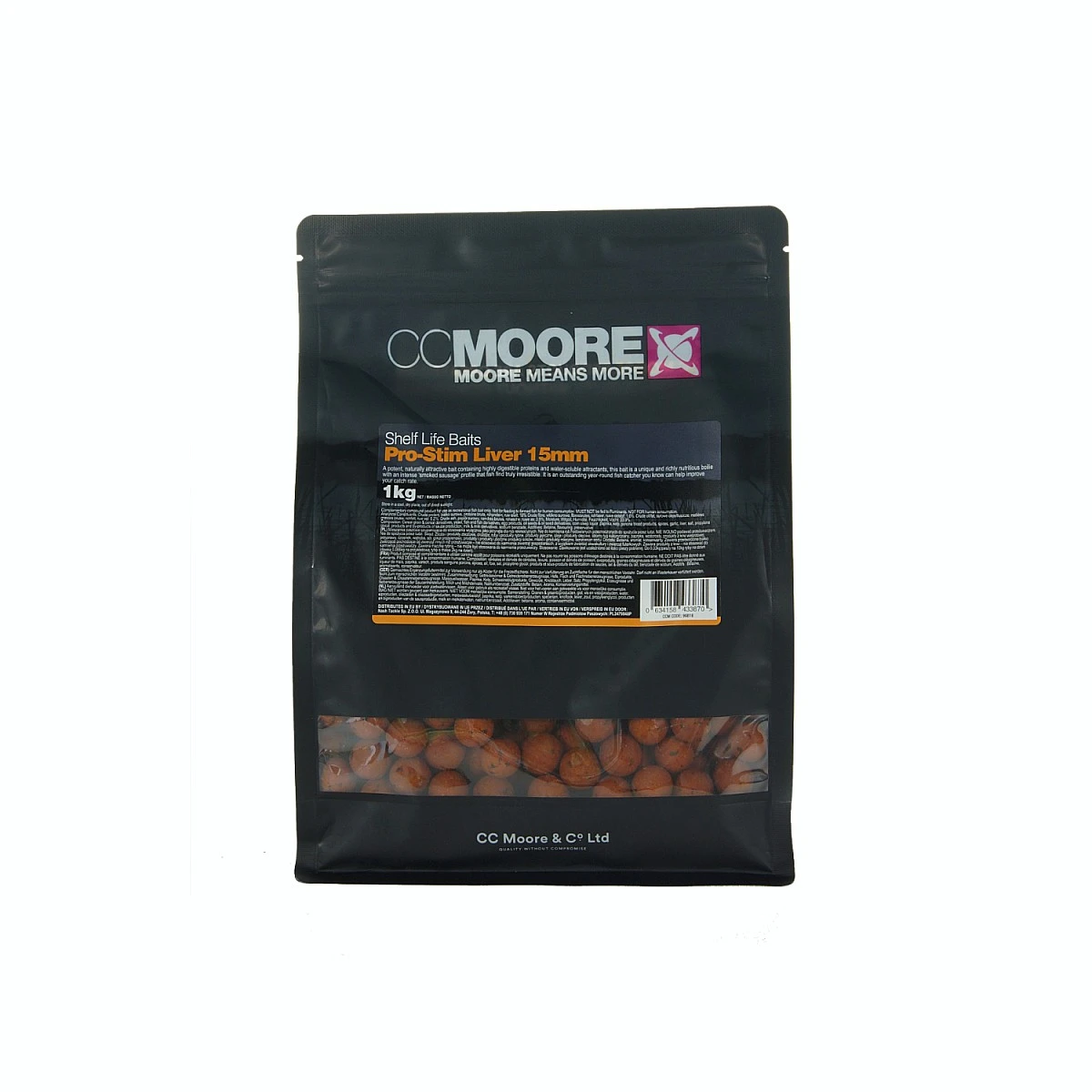 CcMoore Pro-Stim Liver Boilies - 1kgmărimea 15mm/1kg - MPN: 90816 - EAN: 634158433870