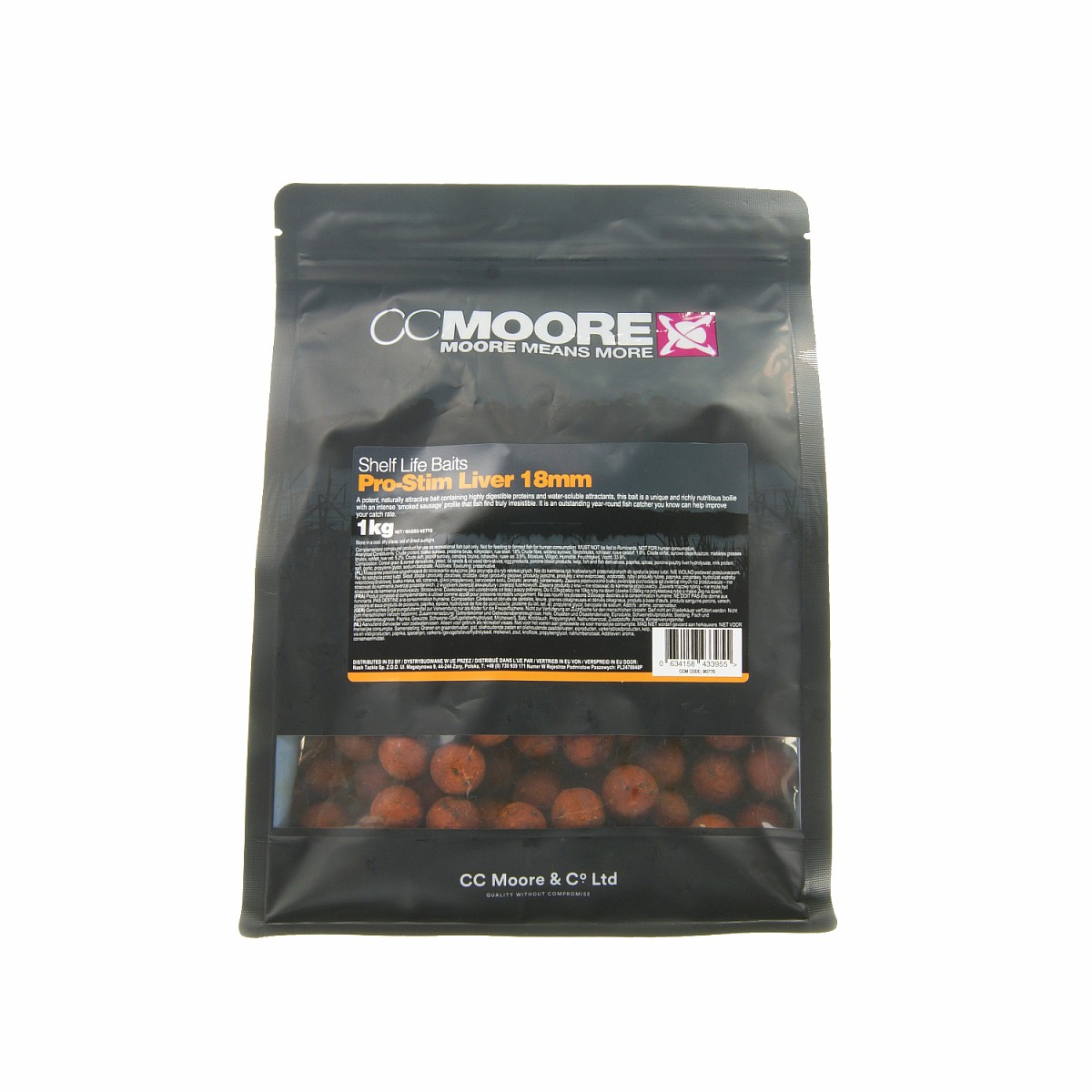 CcMoore Pro-Stim Liver Boilies - 1kgrozmiar 18mm/1kg - MPN: 90776 - EAN: 634158433955