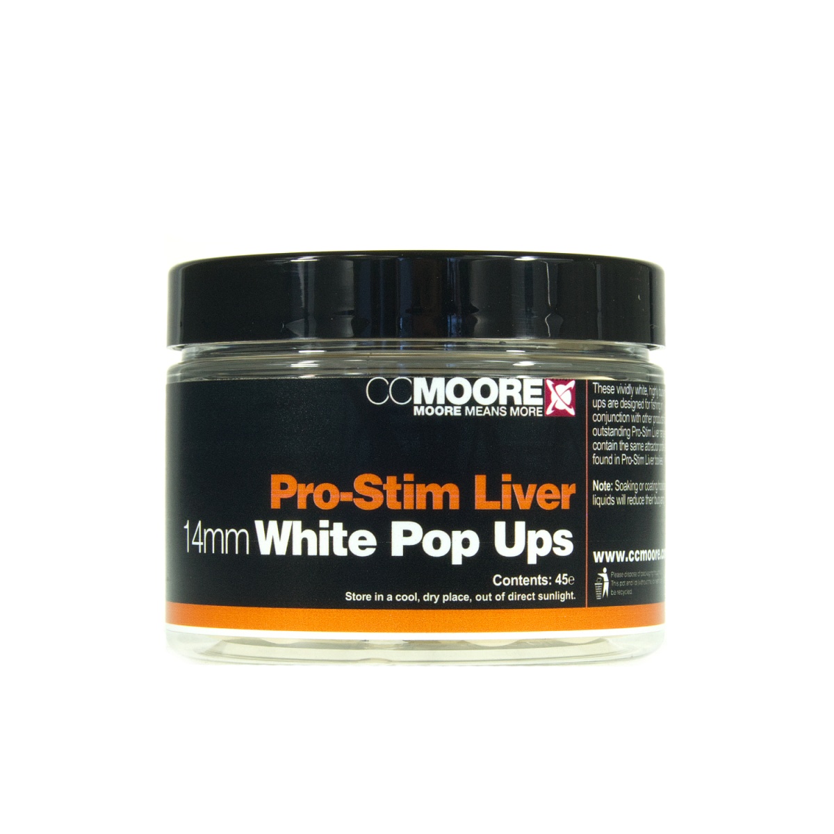 CCMoore Pro-Stim Liver Pop Ups - Whiterozmiar 14mm - MPN: 90352 - EAN: 634158434358