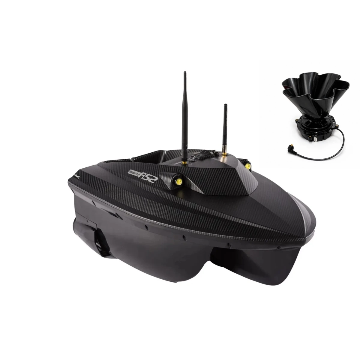 Viking Boat RS2 Carbon - (Ecosondă All in One în Telecomandă + Distribuitor de Nadă)culoare Carbon - MPN: RS2-C-G-Br03-T - EAN: 5907195285012