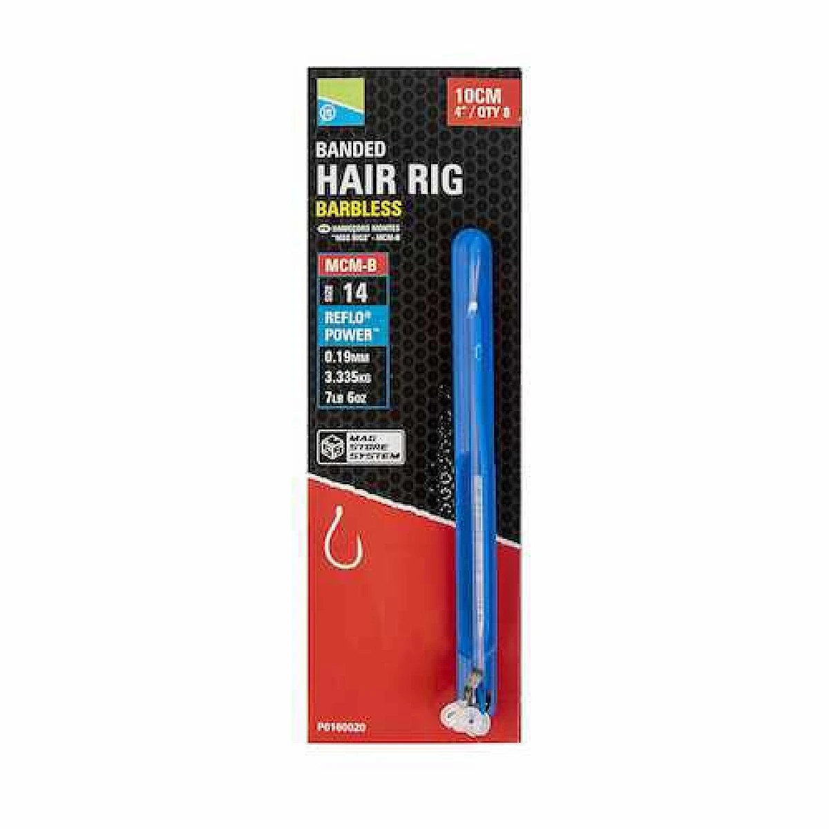 Preston Innovations MCM-B Banded Hair Rig Barbless - 10cm 4in (10cm)  - 16 MCM-BTyp 4in (10cm)  - 16 MCM-B - MPN: P0160021 - EAN: 5055977487335